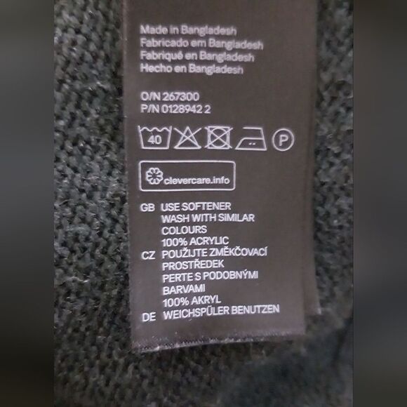 H&M long sweater size small women's cowl neck green - Picture 4 of 4